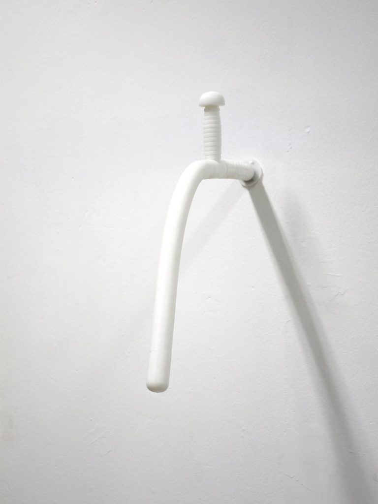 White baton, silicon, 65x14,5x4,5cm, 2018
